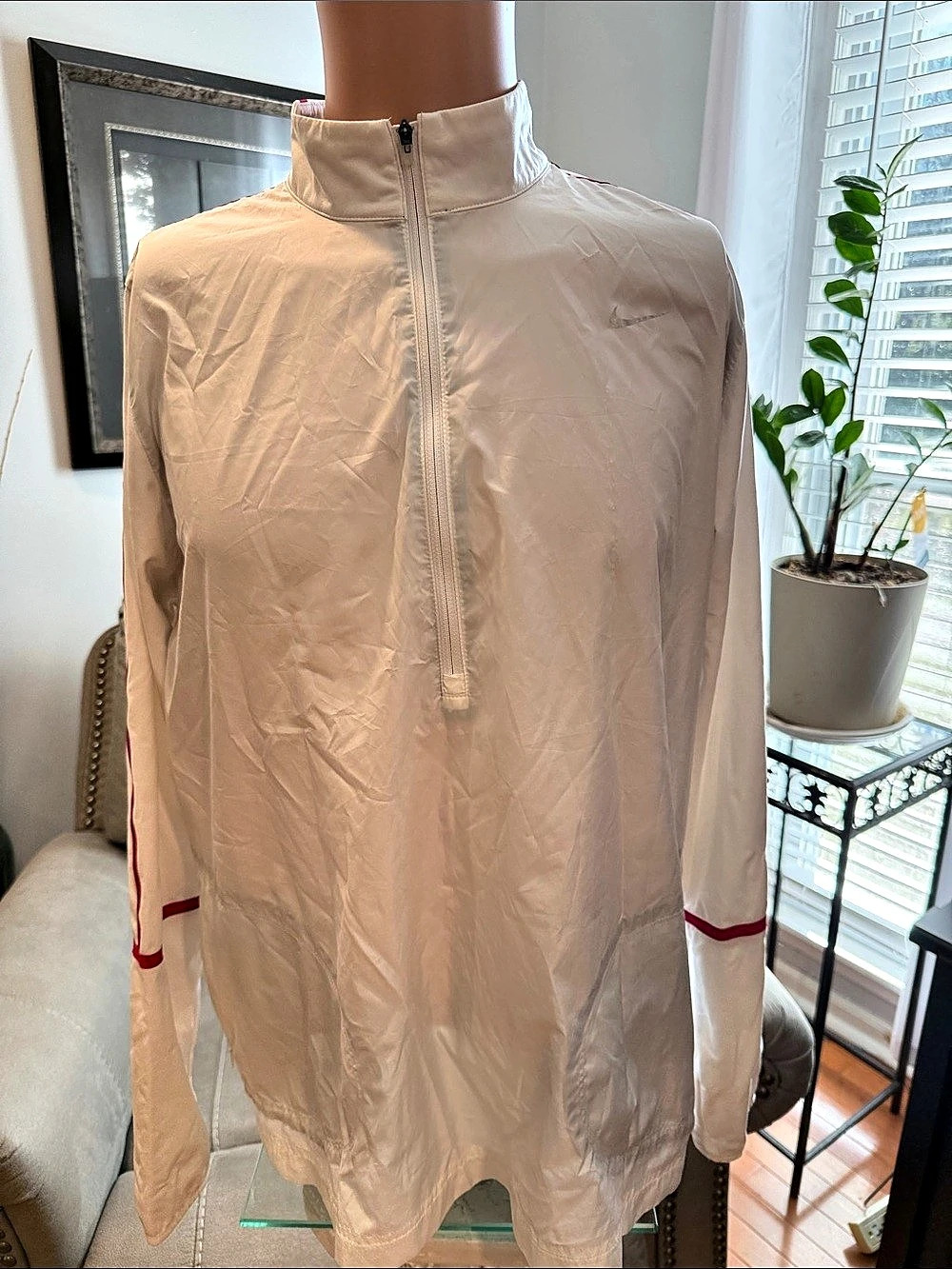Nike Golf 1/2-Zip Windshirt Golf Windshirt White XXL Like New